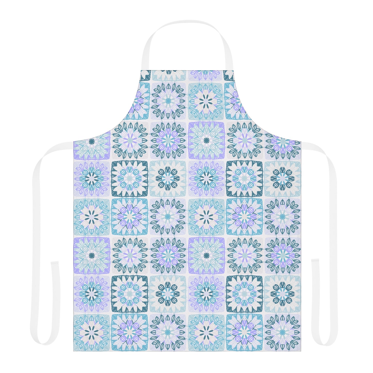 Granny Square in Blueberry Milk | Apron, 5-Color Straps