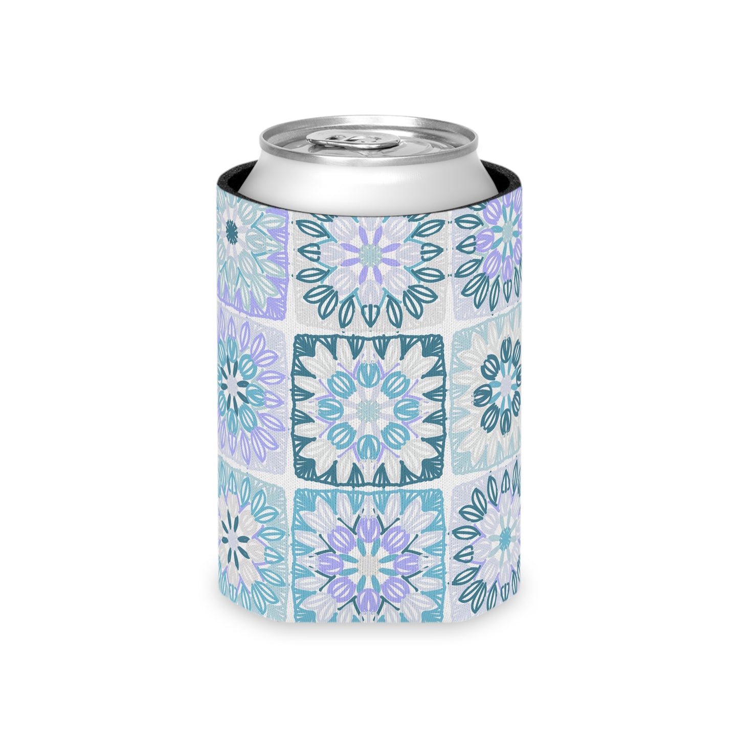 Granny Square in Blueberry Milk | Can Cooler | Crochet | Yarn | Knit | Craft