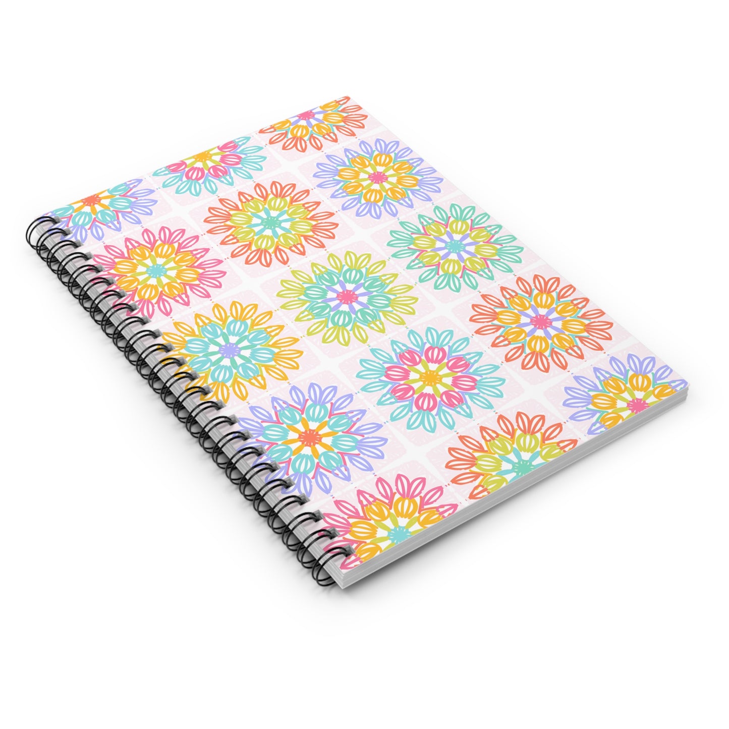 Granny Square in Summer Lovin’ | Spiral Notebook - Ruled Line | Crochet | Yarn | Knit | Craft