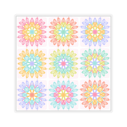 Granny Square in Summer Lovin’ | Kiss-Cut Stickers | Crochet | Yarn | Knit | Craft