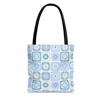 Granny Square in Blueberry Milk | Tote Bag | Crochet | Yarn | Knit | Craft