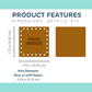 SQUARE | 1.75 in x 1.75 in | Custom Order Fabric Label