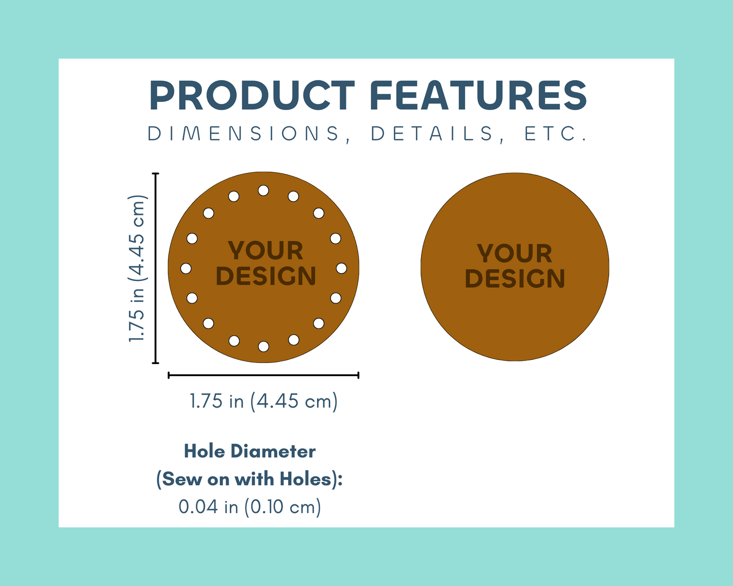CIRCLE | 1.75 in x 1.75 in | Custom Order Fabric Label