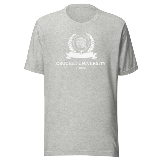 CROCHET UNIVERSITY | Unisex Crewneck T-Shirt in Athletic Grey